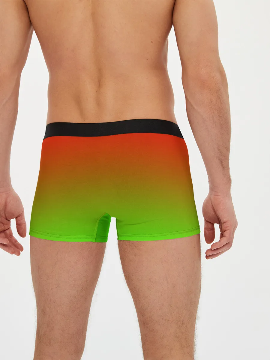 Мужские трусы боксеры / Градиент Яблоко