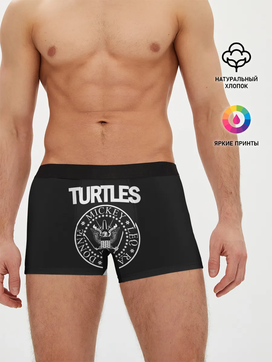 Мужские трусы боксеры / Ramones x TMNT