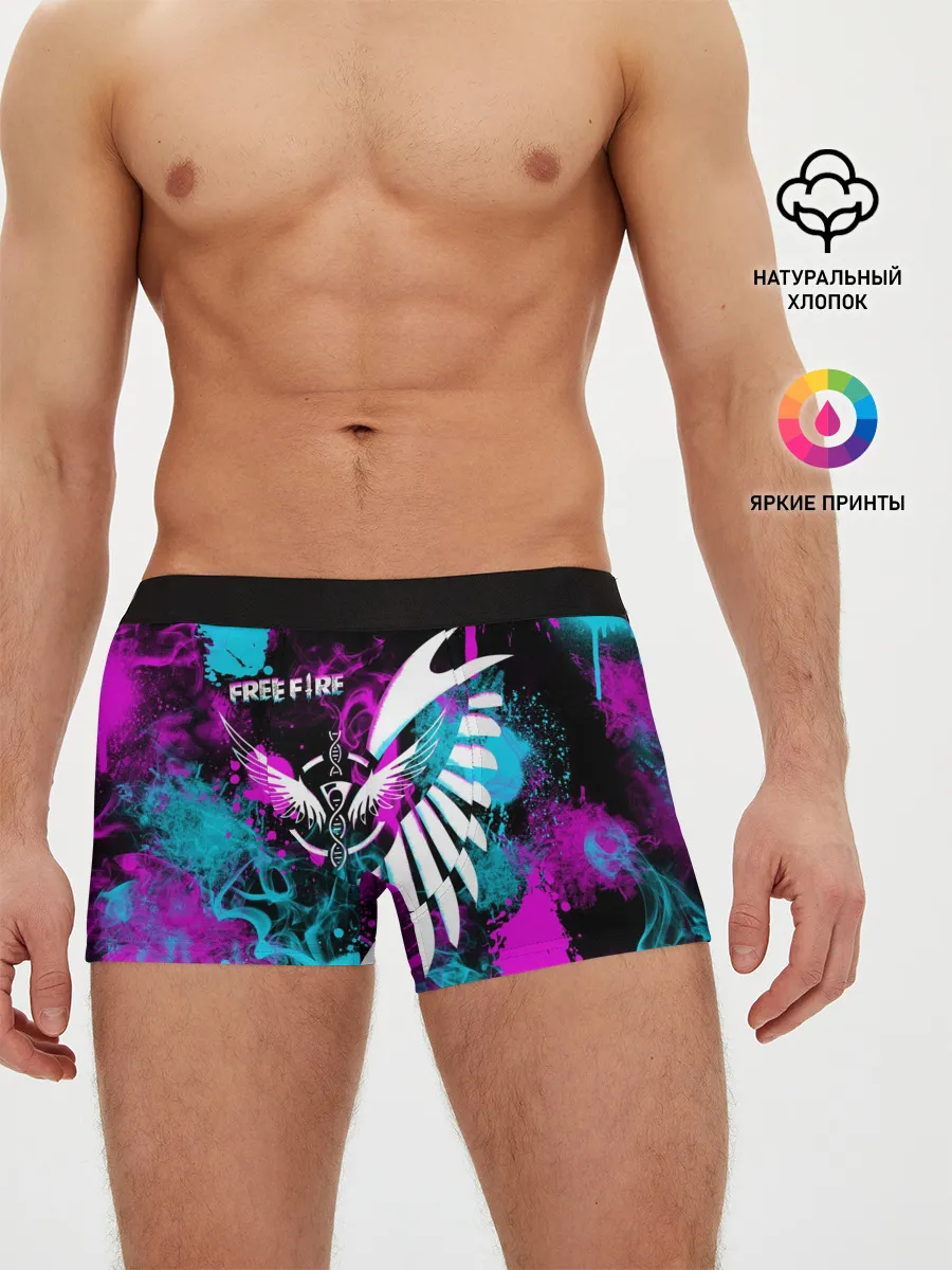 Мужские трусы боксеры / FREE FIRE NEON