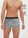 Мужские трусы боксеры / Черно белый мозаичный узор