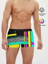 Мужские трусы боксеры / Геометрический неоновый узор