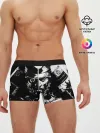 Мужские трусы боксеры / Самурай | ЧБ | Лого