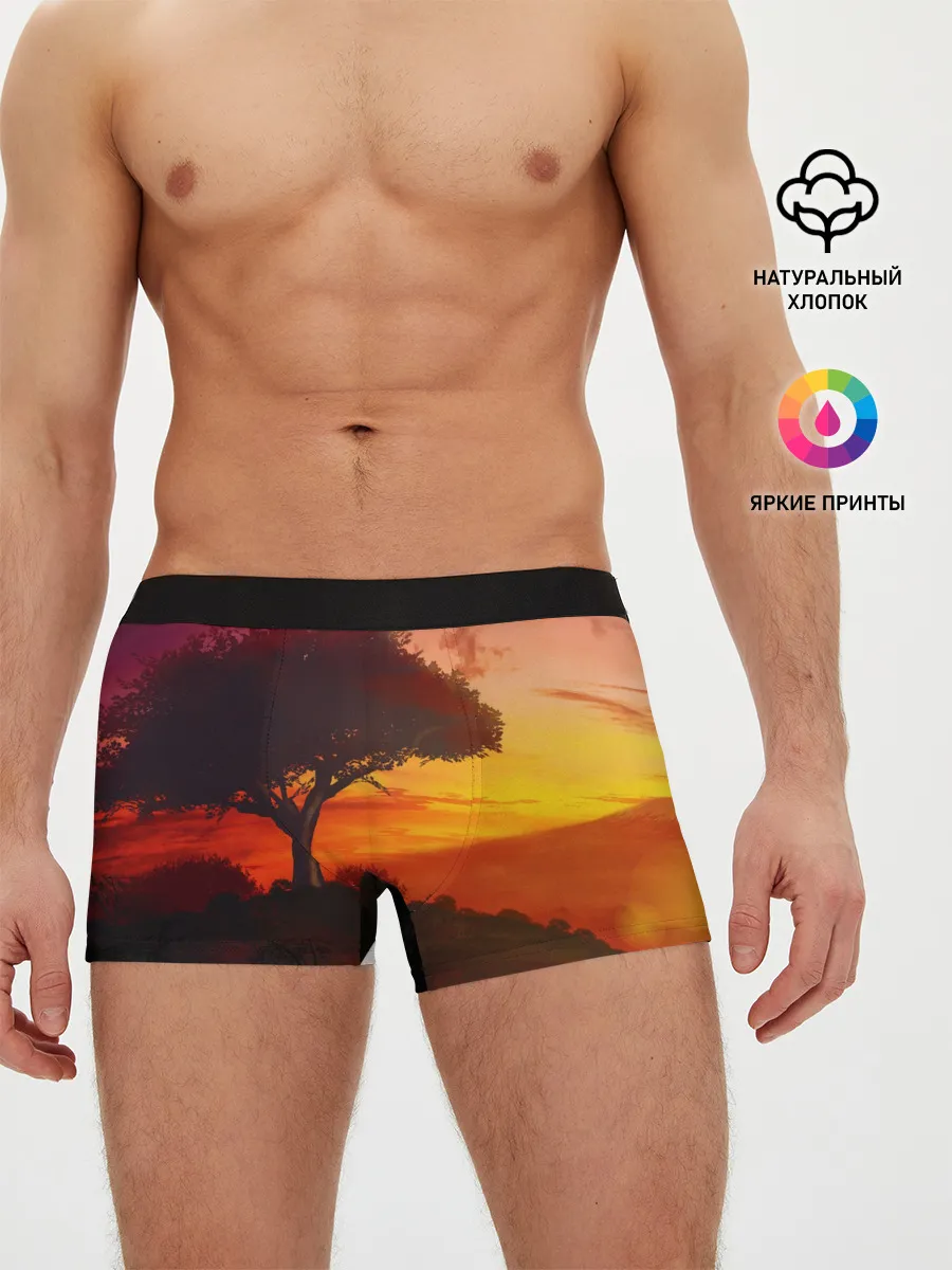 Мужские трусы боксеры / СОЛНЦЕ НАД АФРИКОЙ