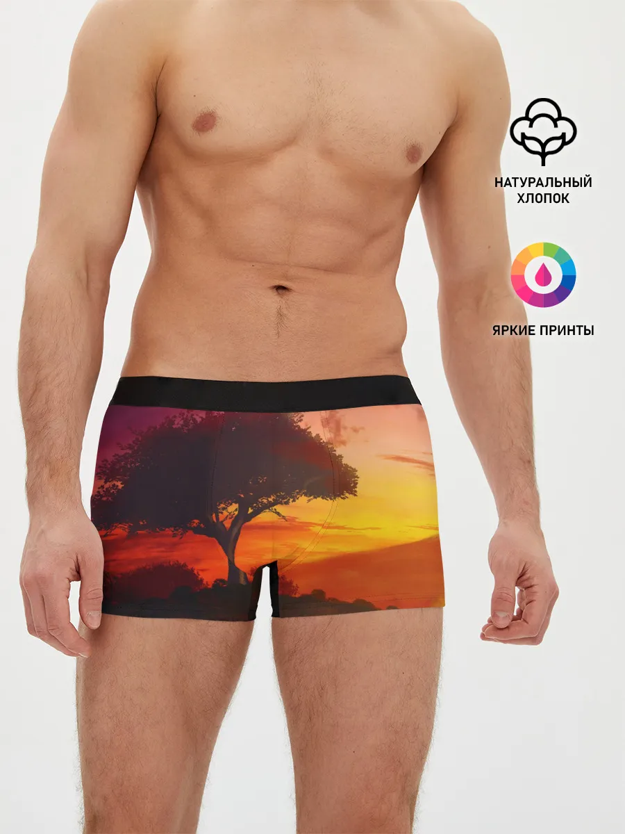 Мужские трусы боксеры / СОЛНЦЕ НАД АФРИКОЙ