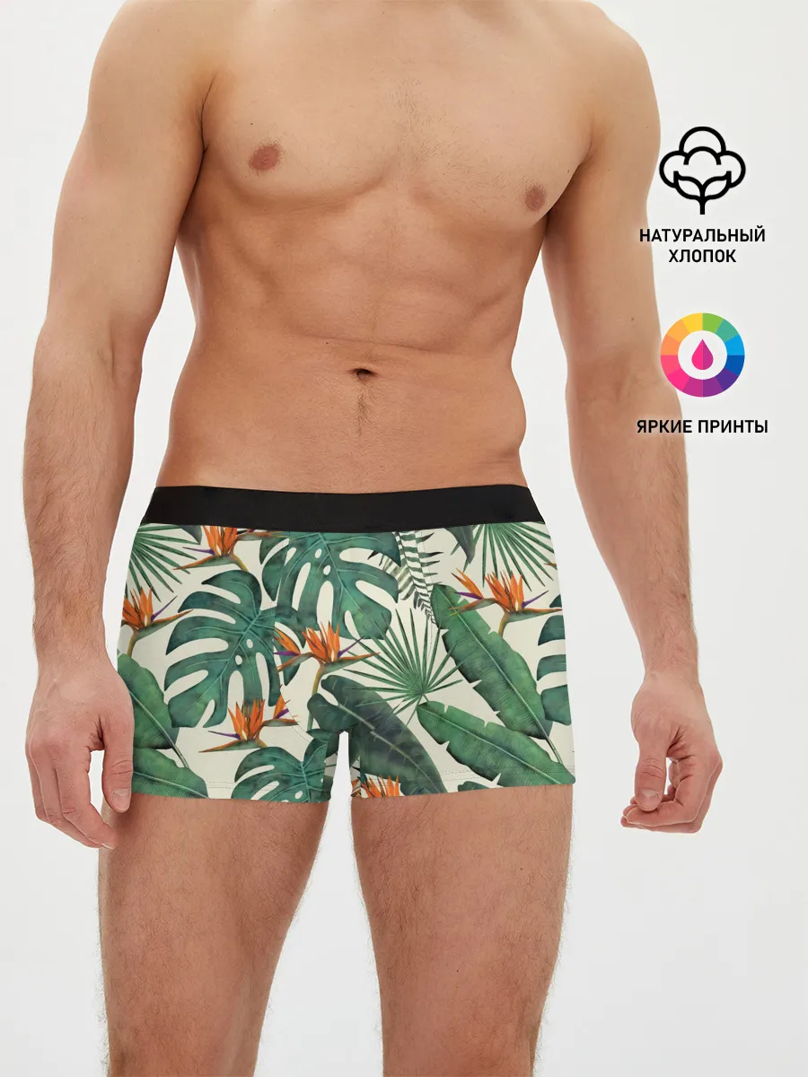 Мужские трусы боксеры / Тропический паттерн