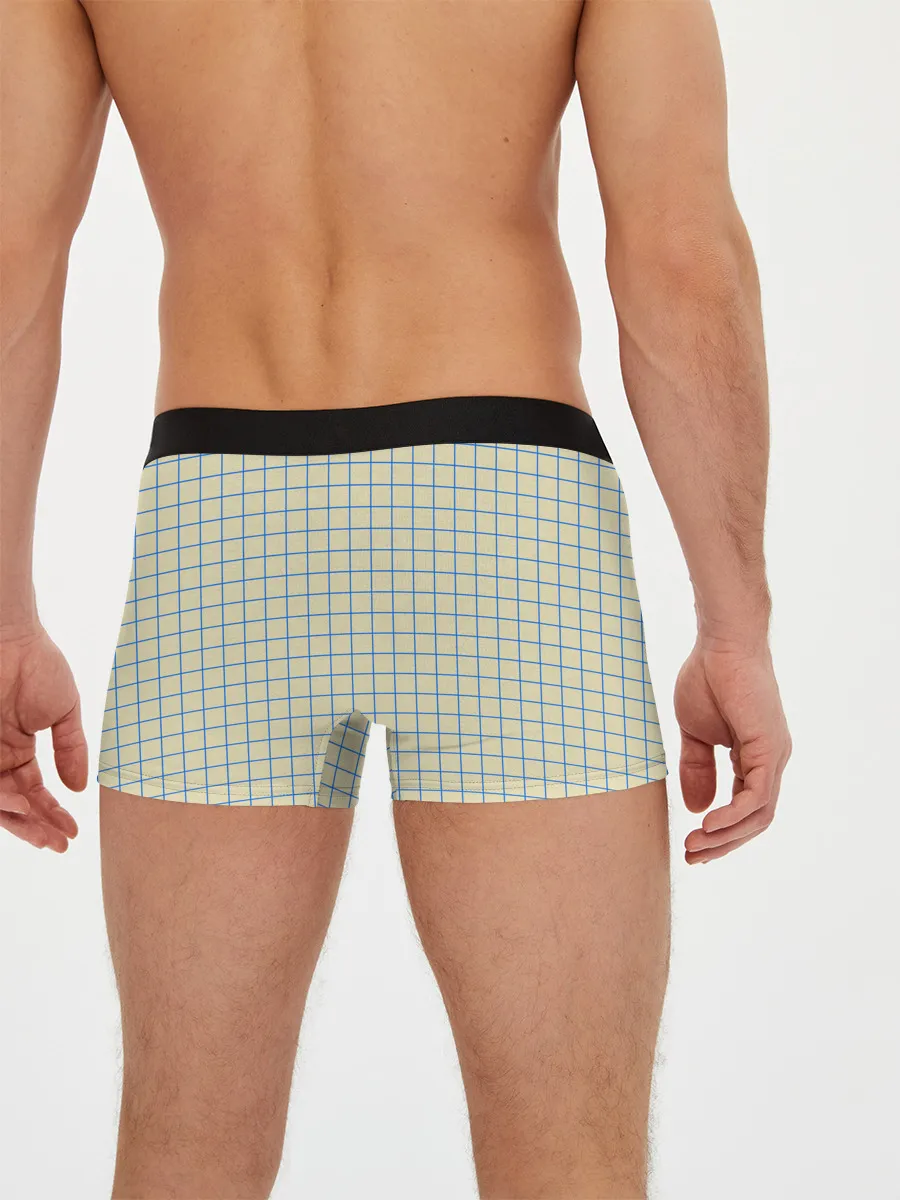 Мужские трусы боксеры / Клетка Школьная тетрадка