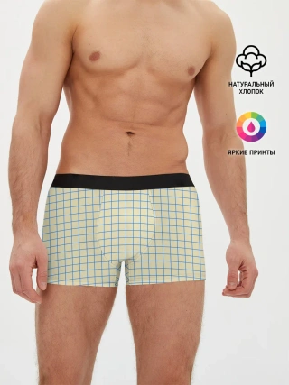 Мужские трусы боксеры / Клетка Школьная тетрадка