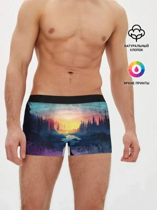 Мужские трусы боксеры / ПЕЙЗАЖ НАД ЗВЕЗДАМИ