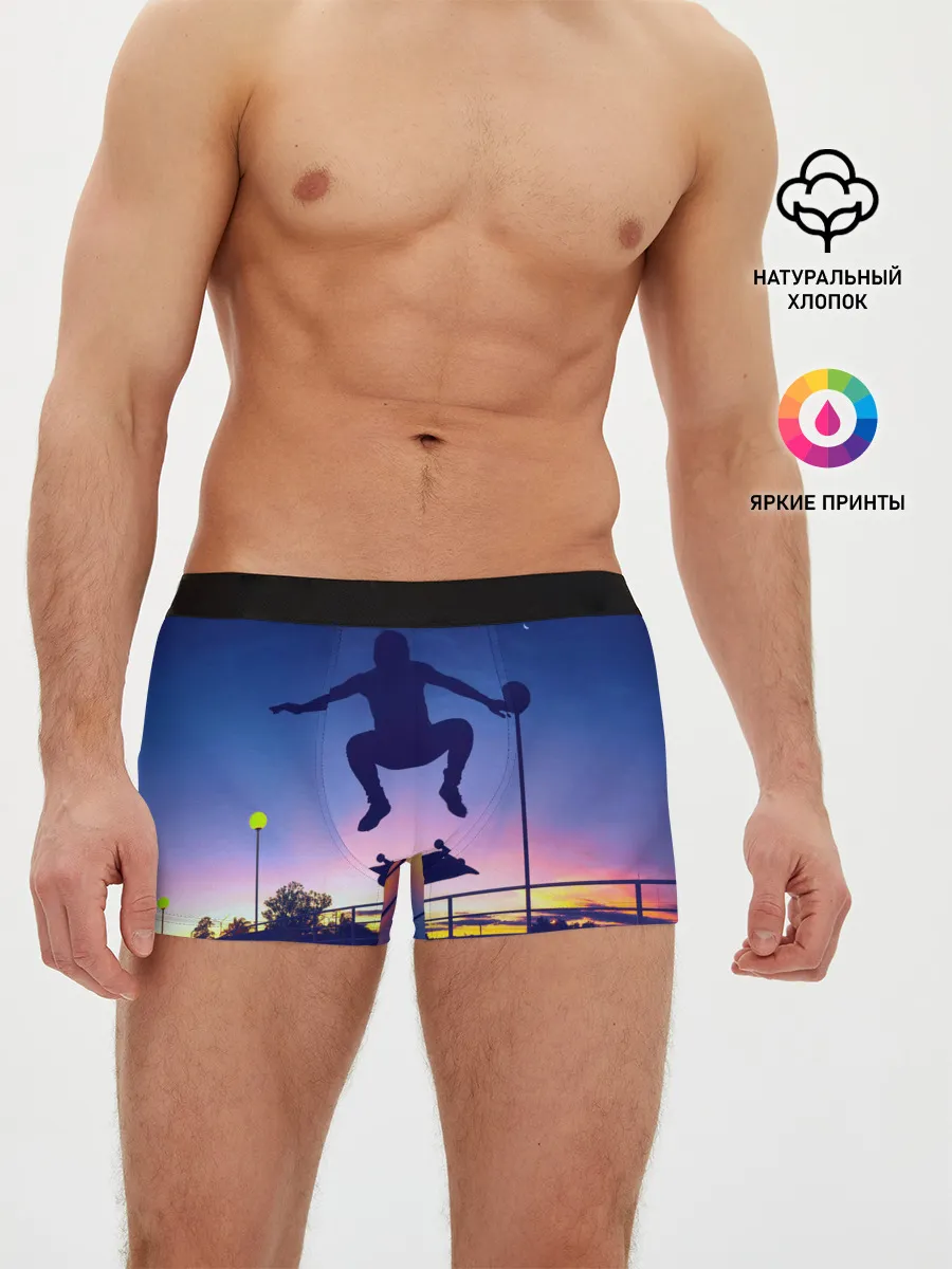 Мужские трусы боксеры / Skateboarding