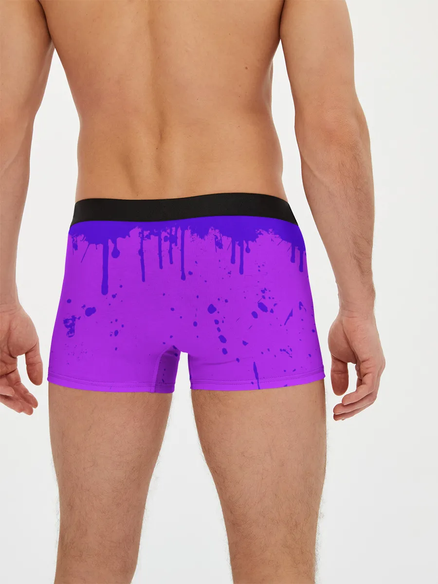 Мужские трусы боксеры / ROBLOX ФИОЛЕТОВЫЕ ПОДТЕКИ