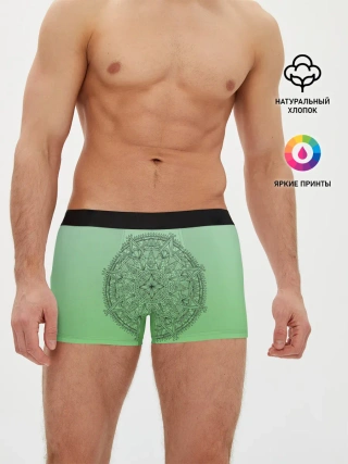 Мужские трусы боксеры / Peacefull green