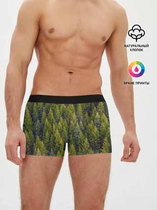 Мужские трусы боксеры / лес вечный