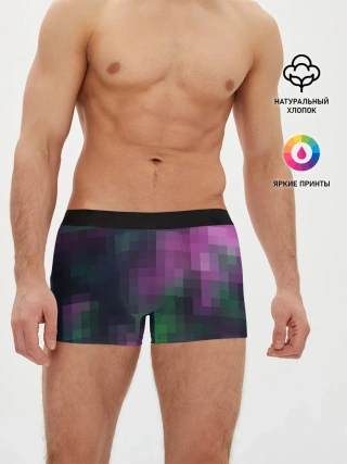 Мужские трусы боксеры / Разноцветный геометрический уз