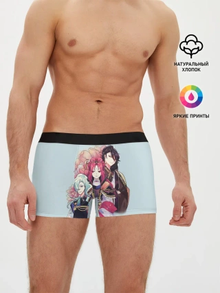 Мужские трусы боксеры / Манхва, Облачный цветок