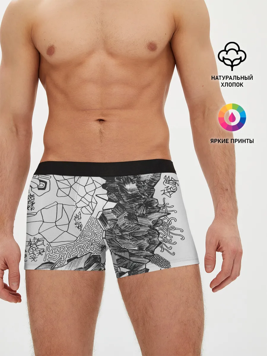 Мужские трусы боксеры / Структурная мозайка