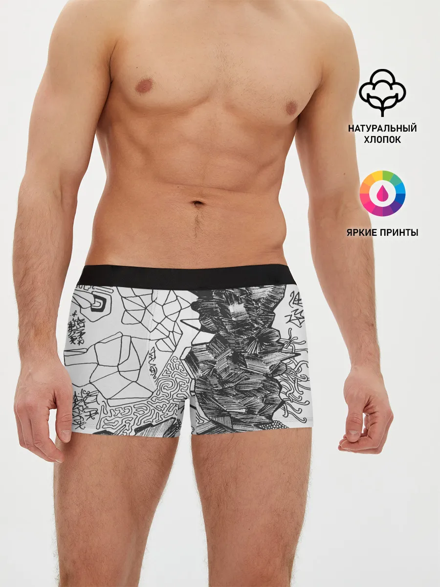 Мужские трусы боксеры / Структурная мозайка