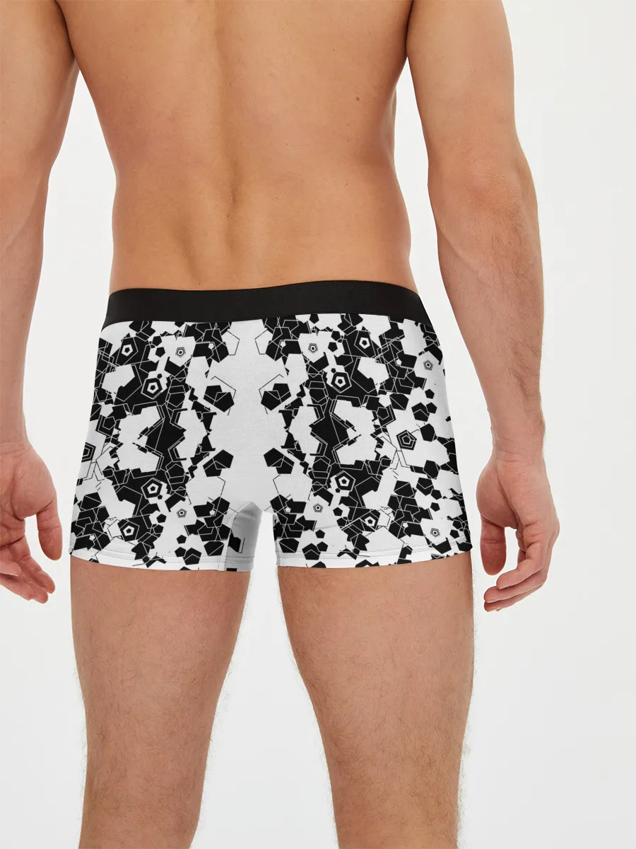 Мужские трусы боксеры / пятиугольники абстракция