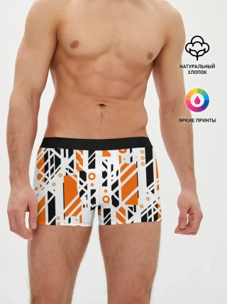 Мужские трусы боксеры / абстракция маршрут