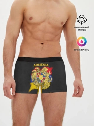 Мужские трусы боксеры / Yellow and Black Armenia