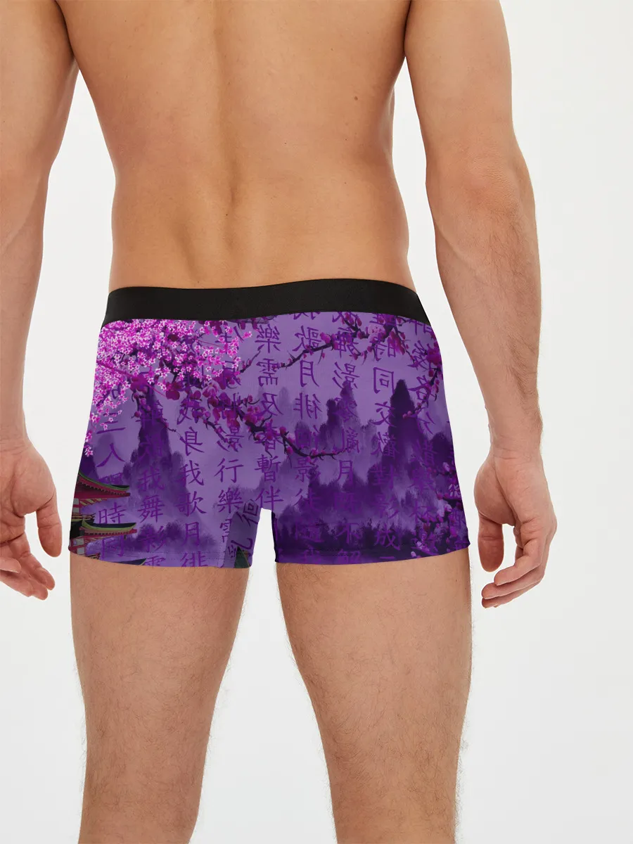 Мужские трусы боксеры / фиолетовый китай