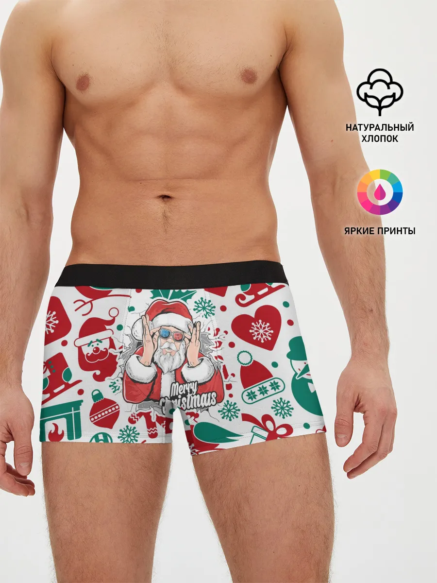 Мужские трусы боксеры / Merry Christmas3D