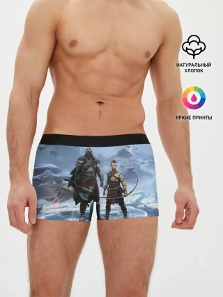 Мужские трусы боксеры / Кратос и Атрей Рагнарек