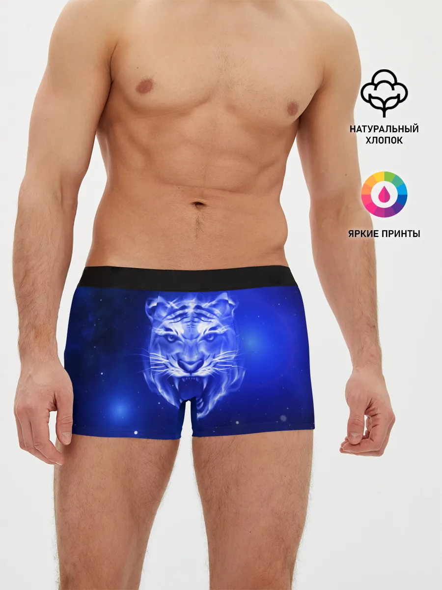 Мужские трусы боксеры / Космический тигр