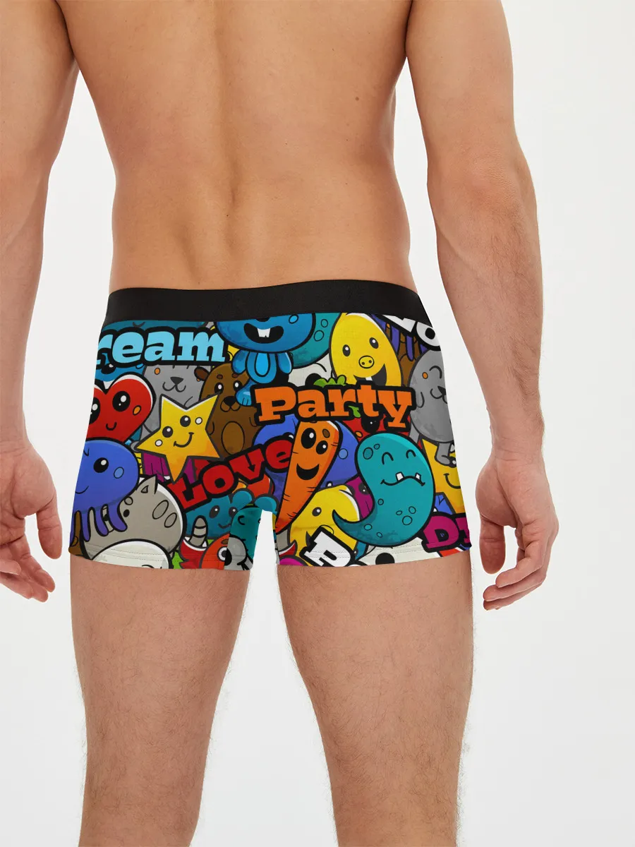 Мужские трусы боксеры / LOVE | PEACE | PARTY