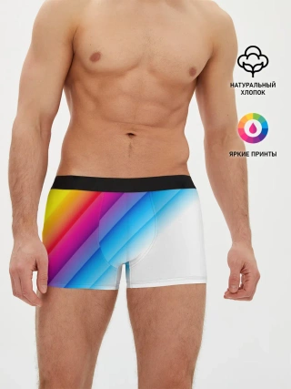 Мужские трусы боксеры / РАДУЖНЫЕ ПОЛОСЫ | RAINBOW
