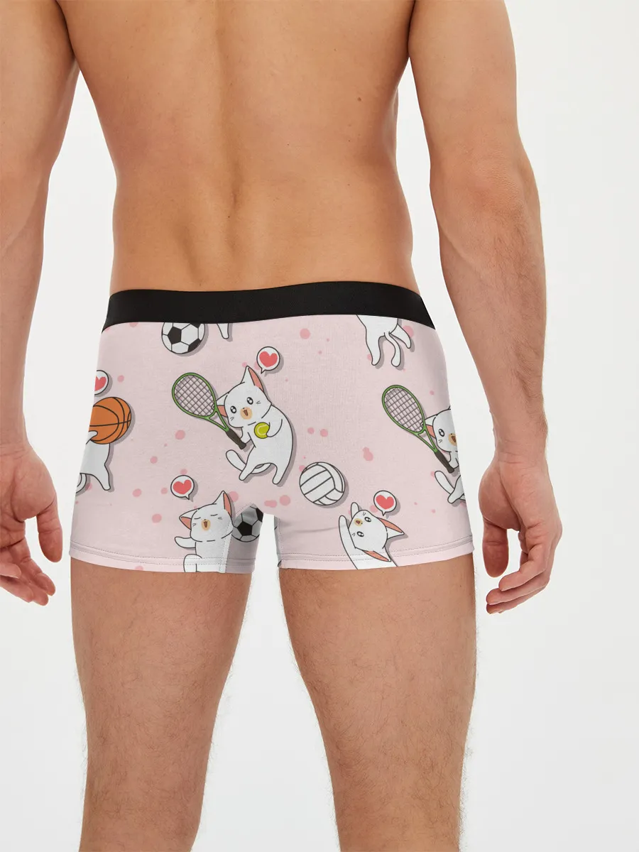 Мужские трусы боксеры / Спортивные котики | Мяу спорт