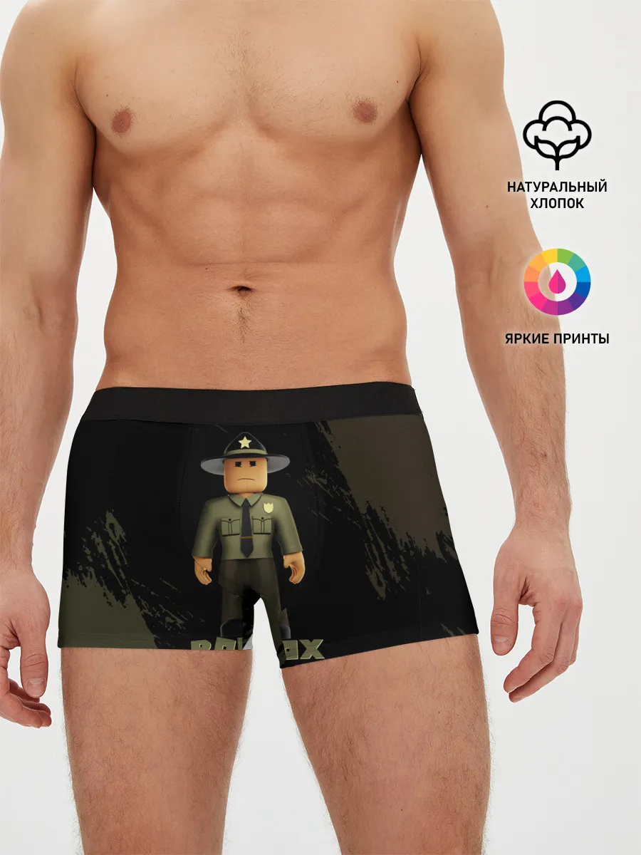 Мужские трусы боксеры / ШЕРИФ | РОБЛОКС