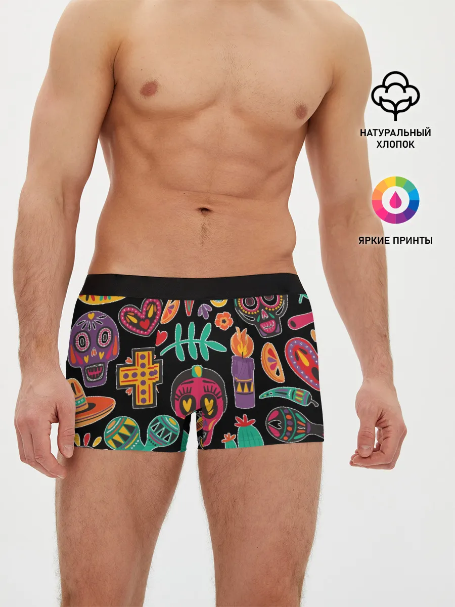 Мужские трусы боксеры / Весёлый и бодрый Хэллоуин