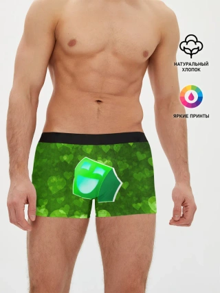 Мужские трусы боксеры / Geometry Dash | Green Love
