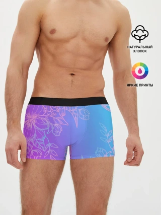 Мужские трусы боксеры / Цветочный Градиент