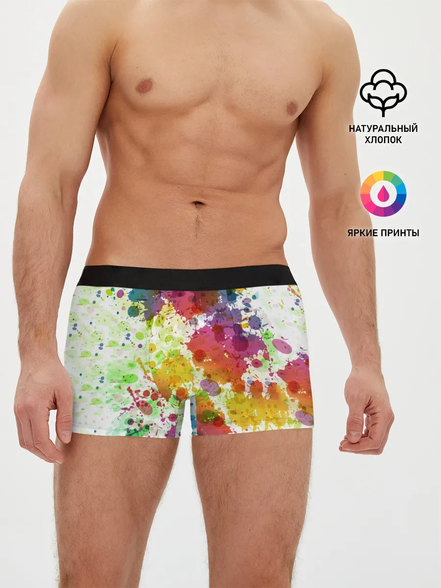 Мужские трусы боксеры / Красно-жёлтые пятна