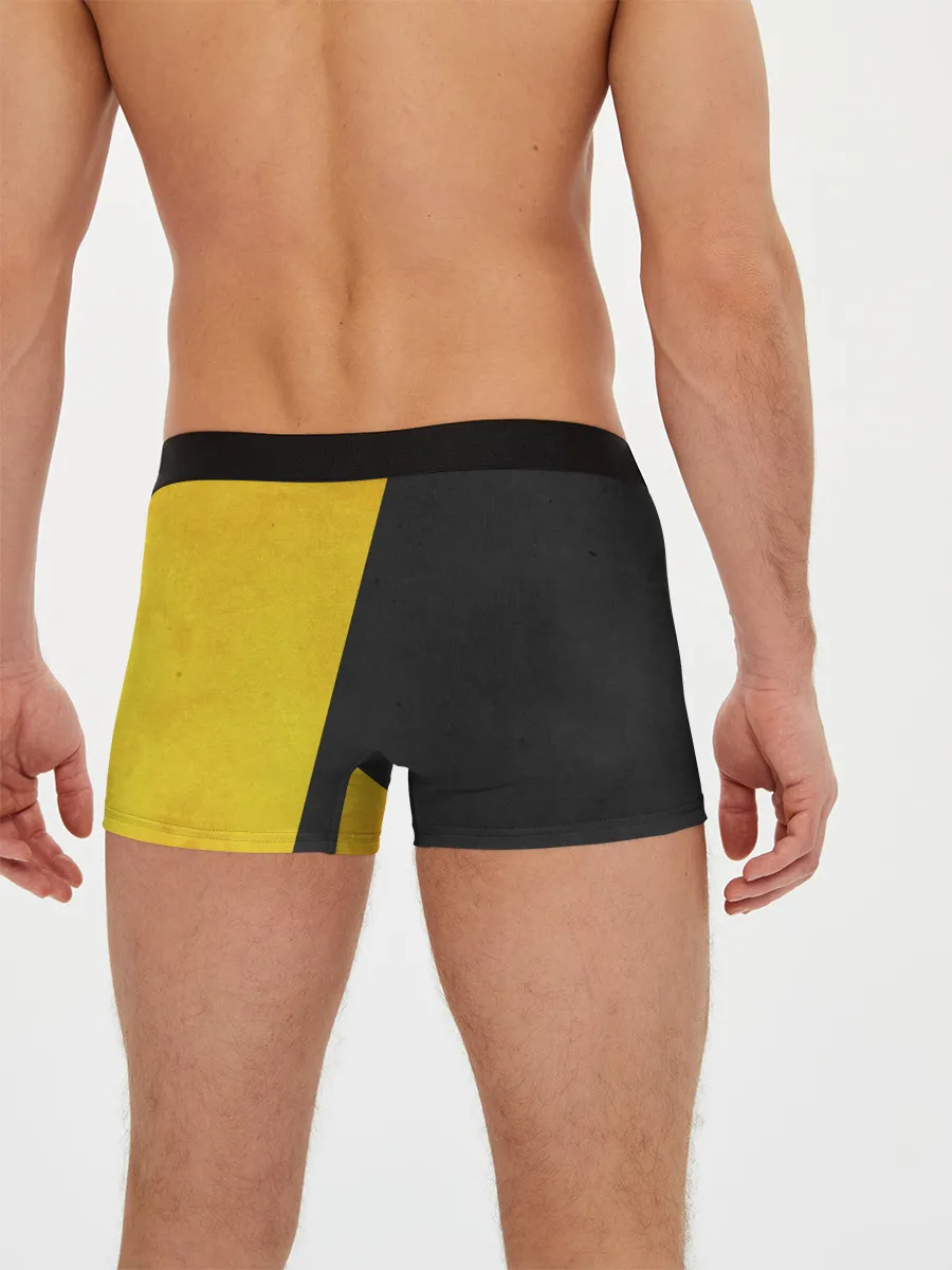 Мужские трусы боксеры / Yellow and Black Emoji