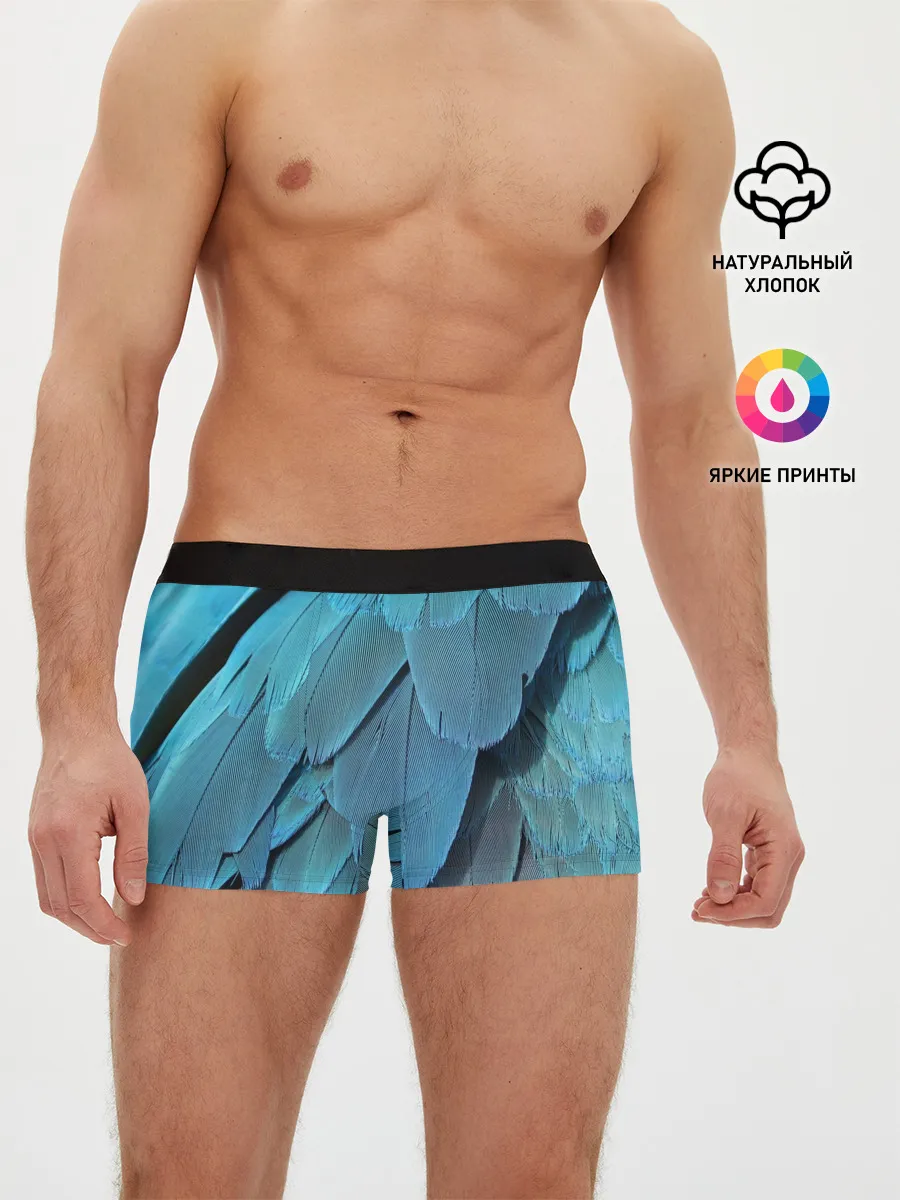 Мужские трусы боксеры / Перья попугая