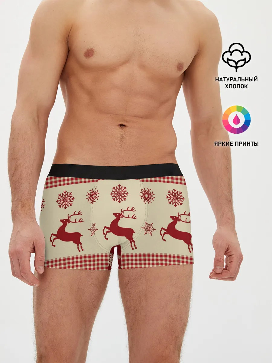 Мужские трусы боксеры / Олени