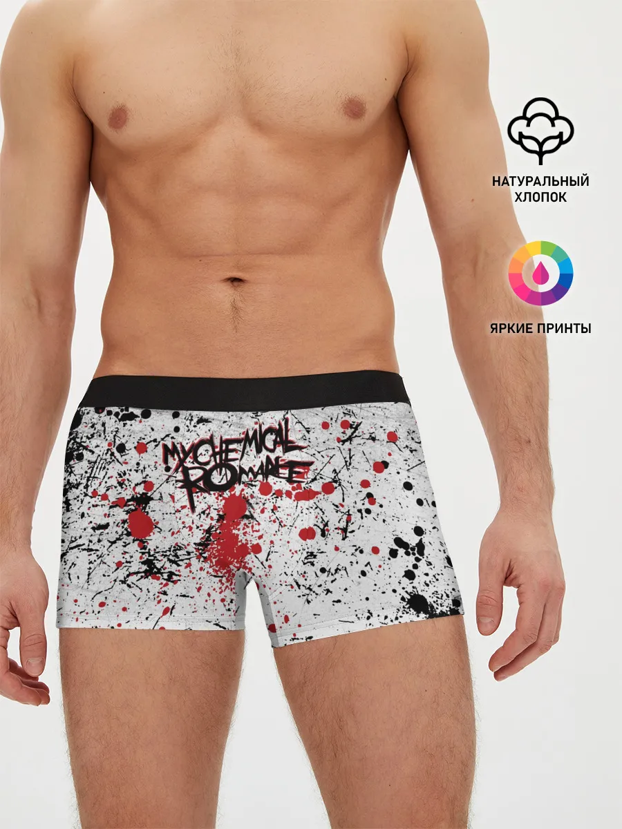 Мужские трусы боксеры / Кемикал Романс Рок Группа Лого