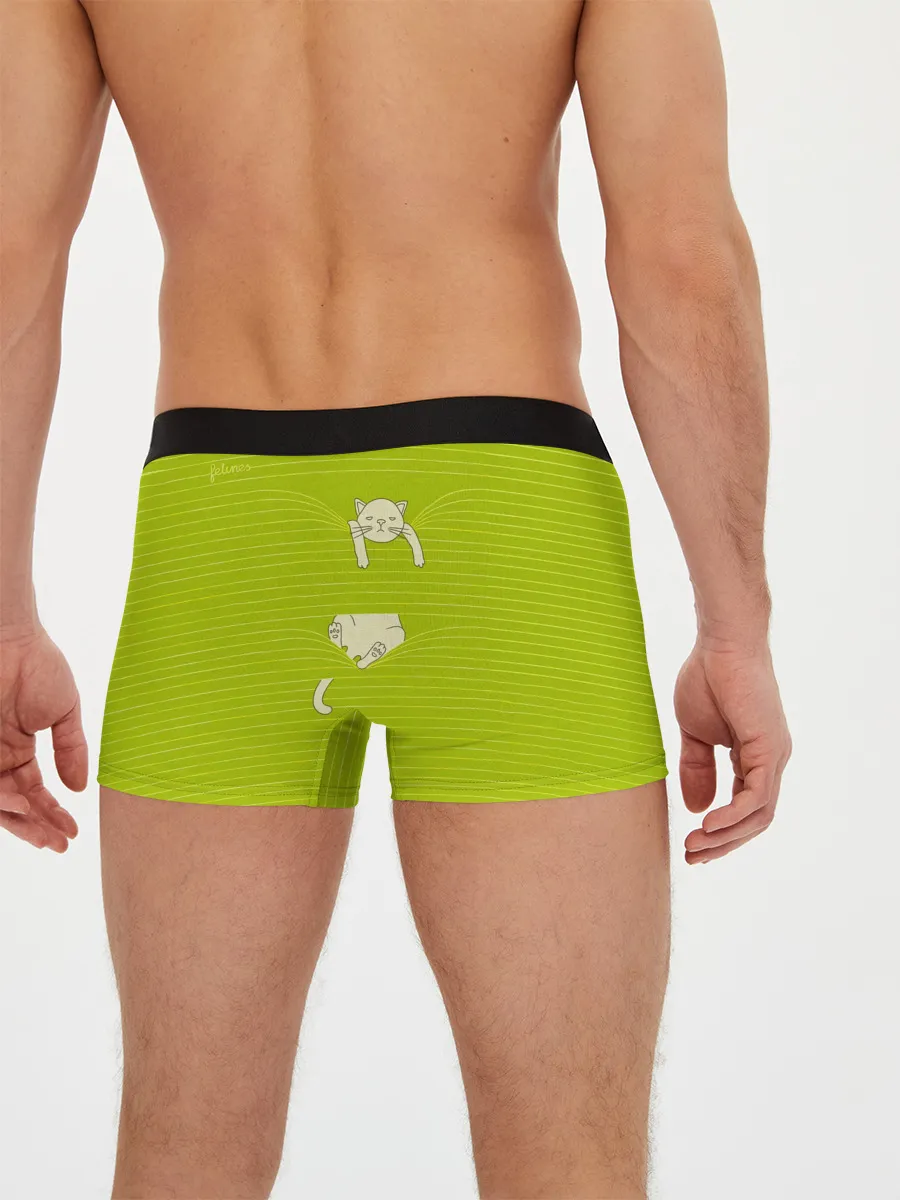 Мужские трусы боксеры / Котик запутался в нитках