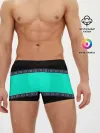 Мужские трусы боксеры / Черно-бирюзовый узор