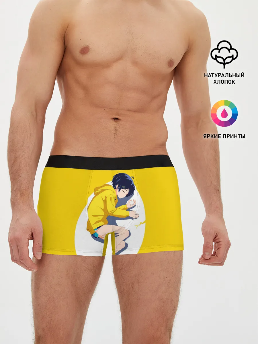 Мужские трусы боксеры / Yellow egg. Oto Ai