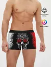 Мужские трусы боксеры / Red White Skull - Череп