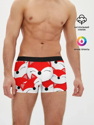 Мужские трусы боксеры / Лисёнок принт