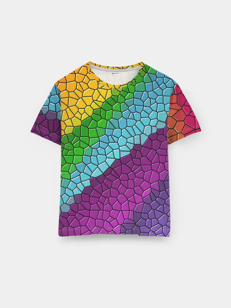 Мужская базовая футболка / Яркая мозаика