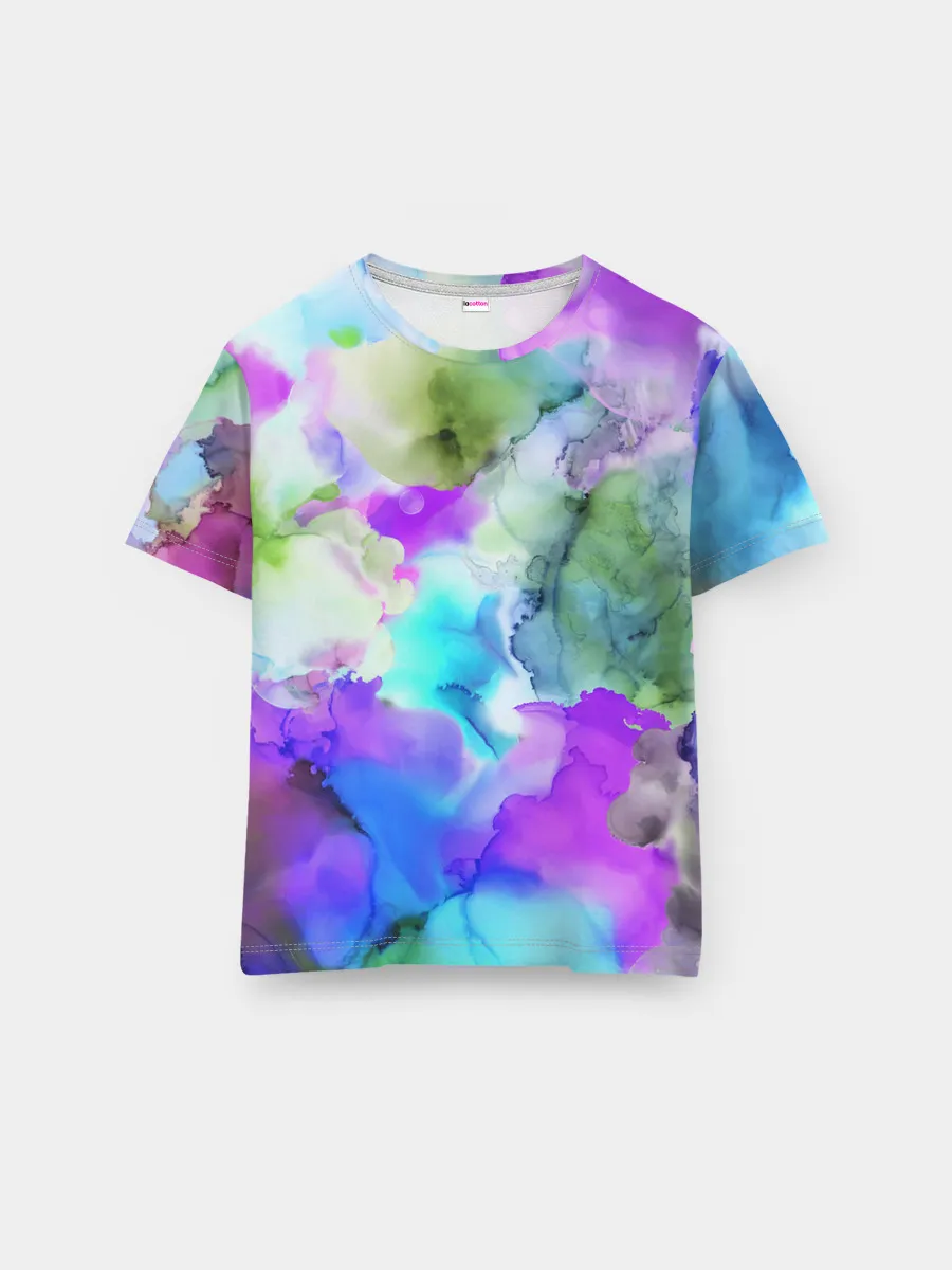 Мужская базовая футболка / Акварельная краска