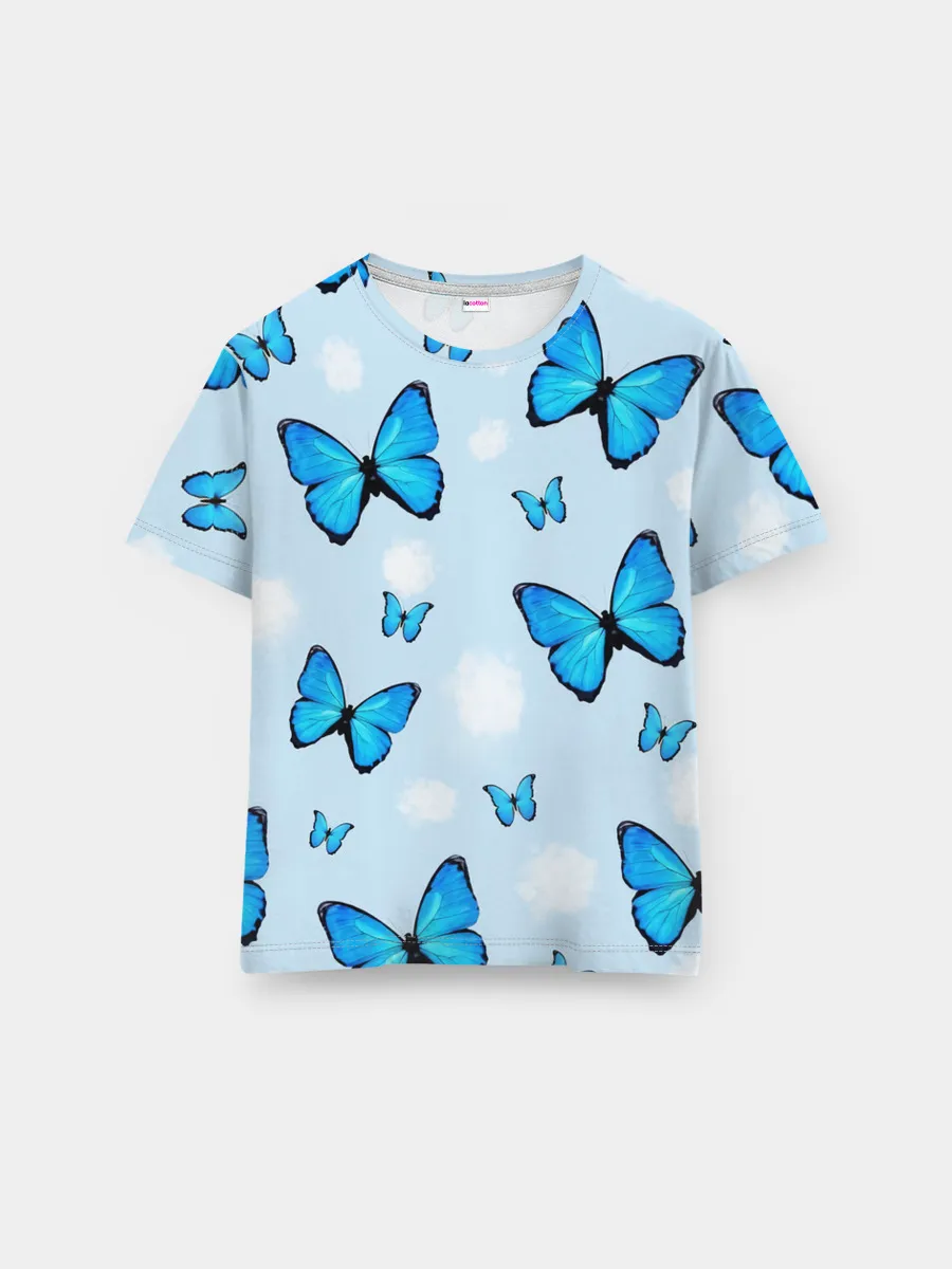 Мужская базовая футболка / Бабочки с Облаками