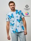 Мужская базовая футболка / Бабочки с Облаками