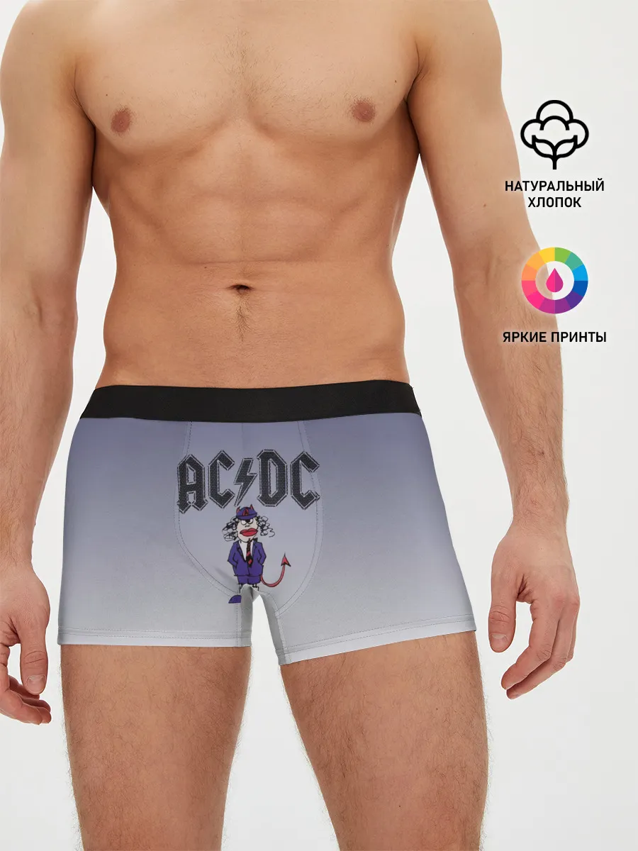 Мужские трусы боксеры / Ангус Янг чертик AC/DC