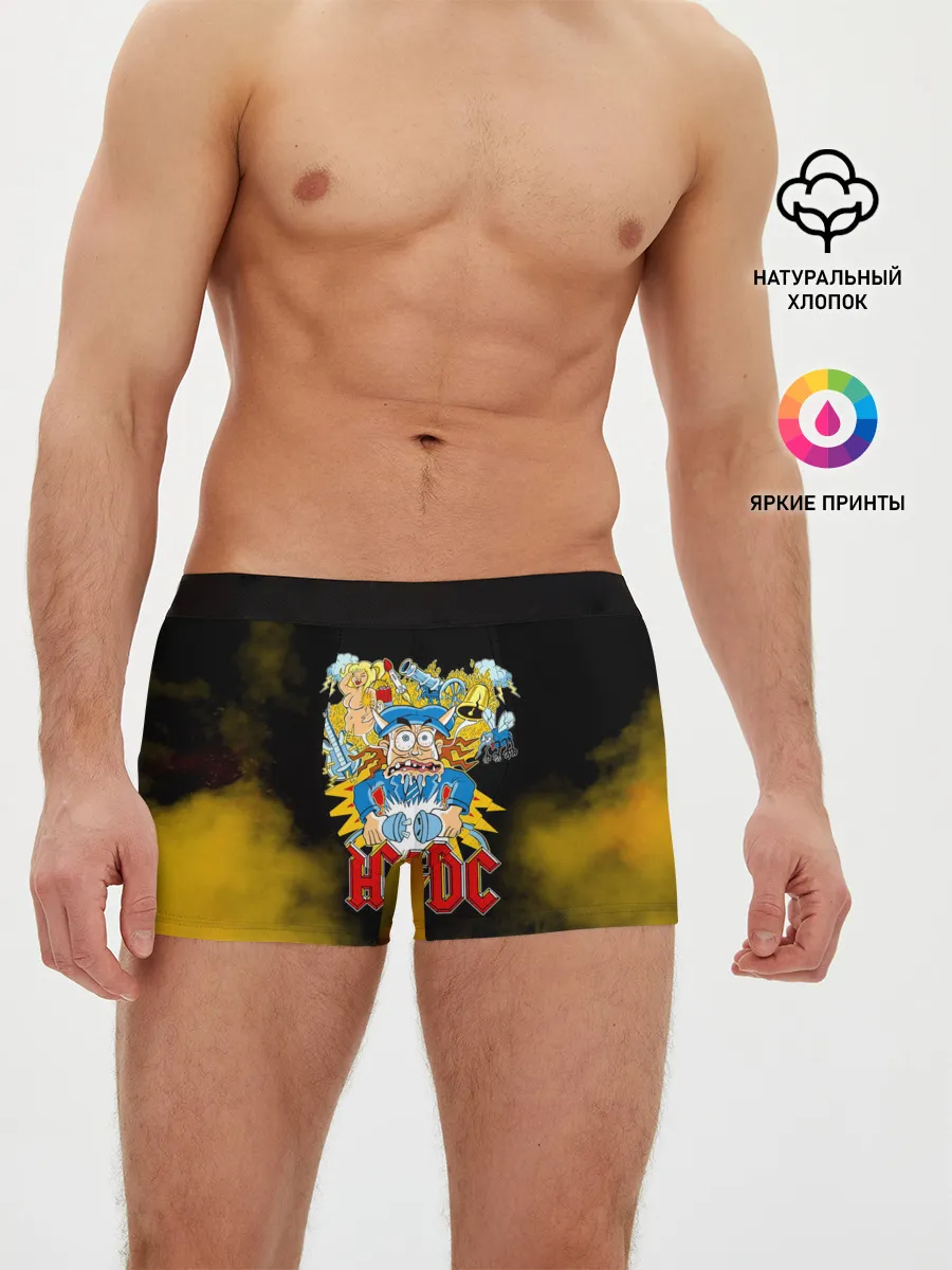 Мужские трусы боксеры / Карикатура Ангус Янг - AC/DC